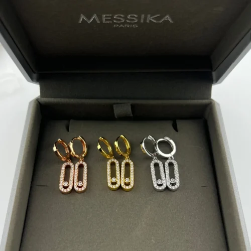 Messika Move Single-Stone Openwork Earrings