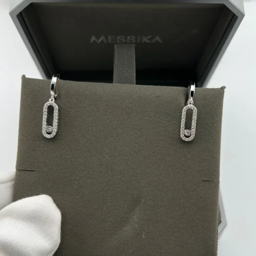 Messika Move Single-Stone Openwork Earrings