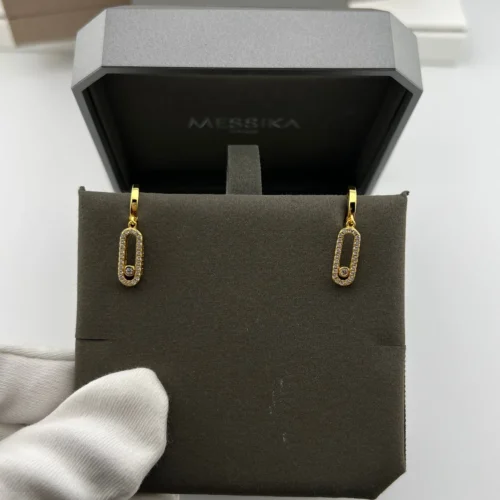 Messika Move Single-Stone Openwork Earrings