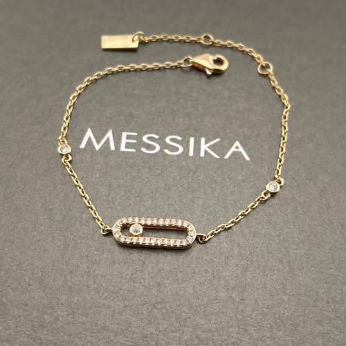 Messika Move Single-Stone Openwork Bracelet