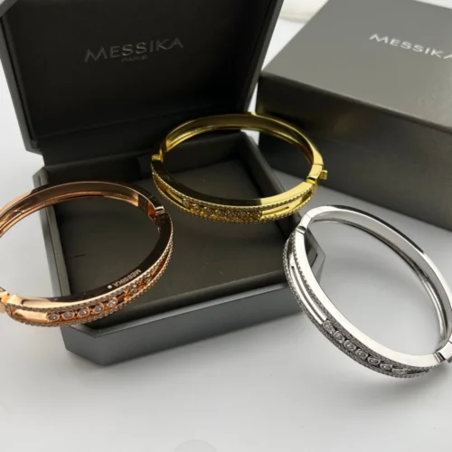 Messika Move Seven-Stone Openwork Bangle Bracelet