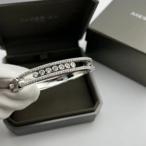 Messika Move Seven-Stone Openwork Bangle Bracelet