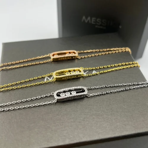 Messika Move Three-Stone Openwork Bracelet