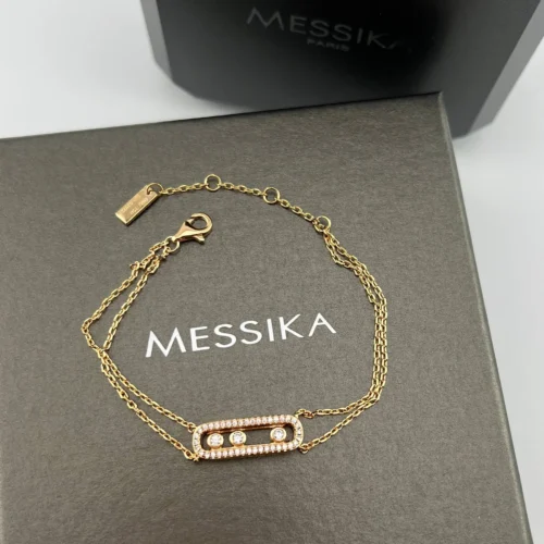 Messika Move Three-Stone Openwork Bracelet