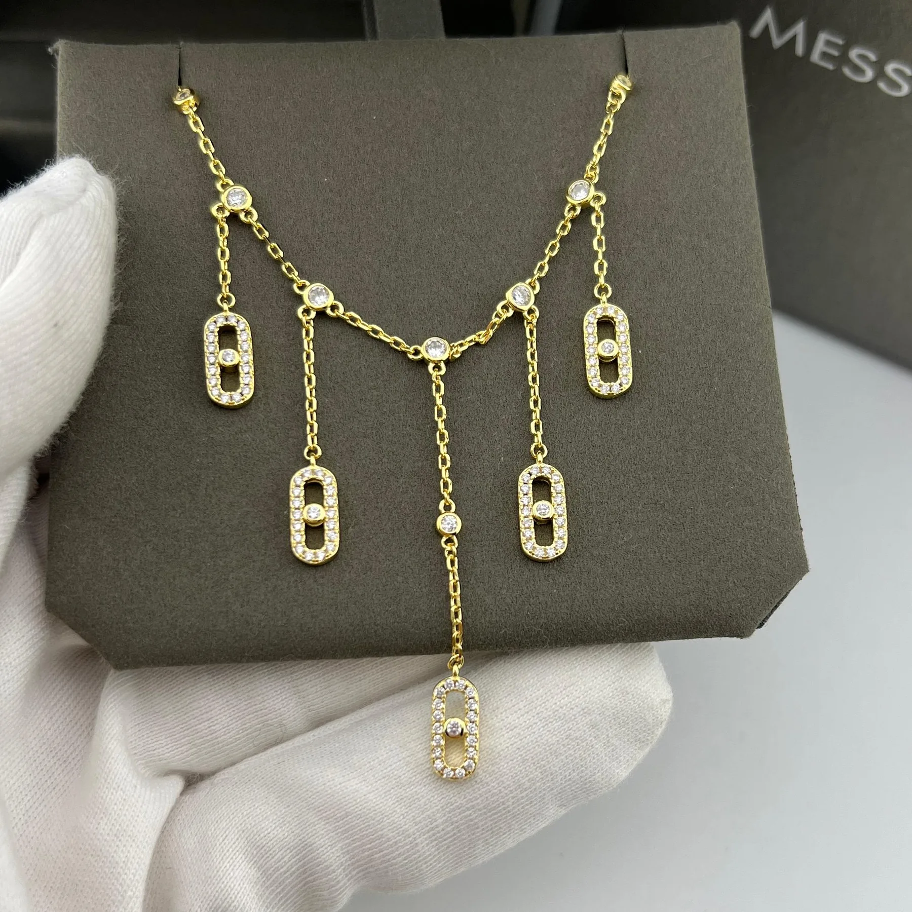 Messika Move Five-Stone Openwork Necklace