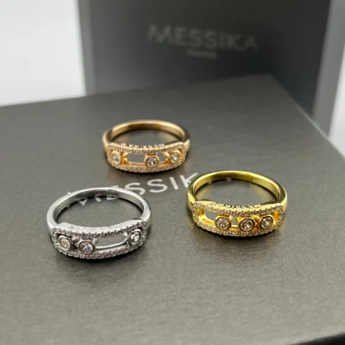 Messika Move Three-Stone Pavé Ring