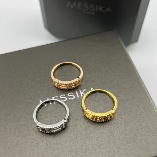 Messika Move Three-Stone Pavé Ring