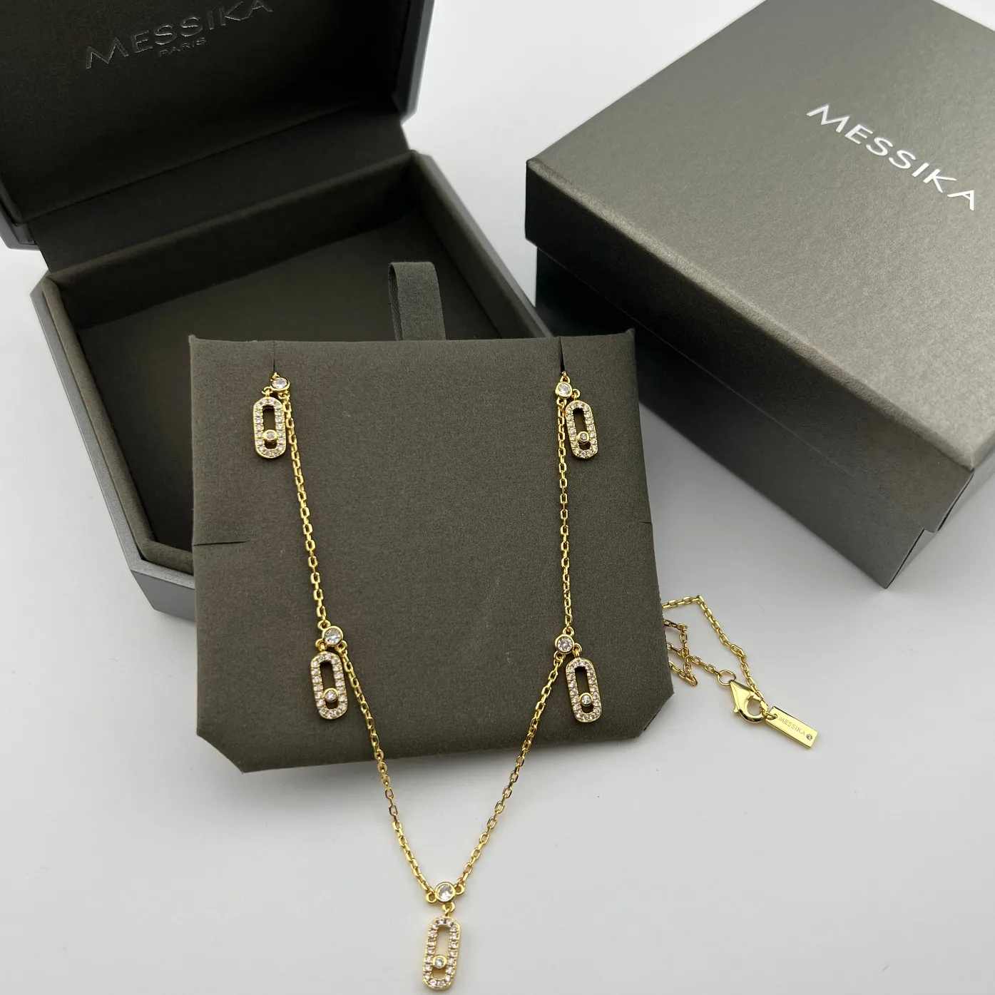 Messika Move Five-Stone Pavé Necklace