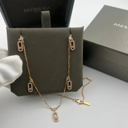 Messika Move Five-Stone Pavé Necklace