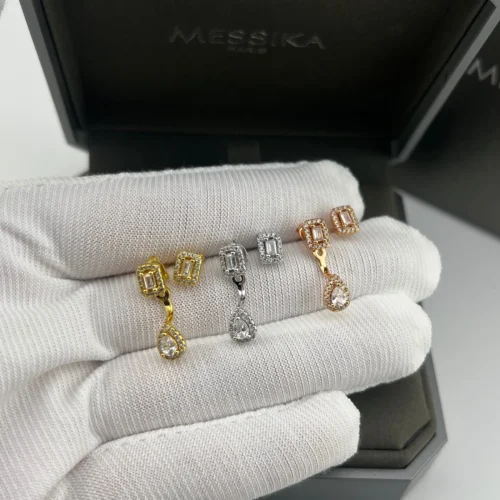 Messika Teardrop Stone-Accented Earrings