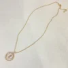 Messika Mother-of-Pearl Paperclip Three-Stone Necklace