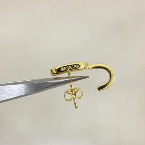 Messika Paperclip Single-Stone Stud Earrings