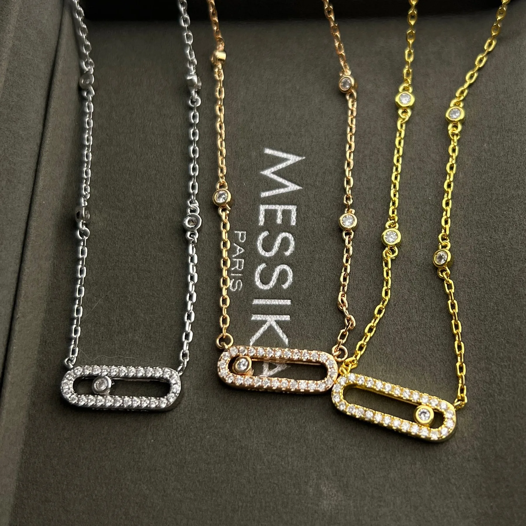 Messika Move Single-Stone Openwork Necklace