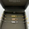 Messika Move Three-Stone Openwork Bracelet