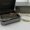 Messika Move Three-Stone Openwork Bangle Bracelet