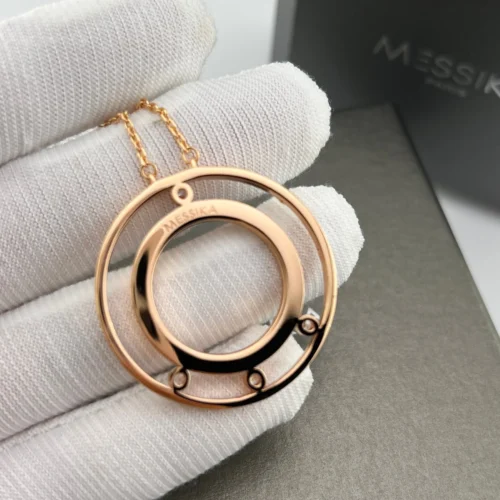 Messika Round Three-Stone Pavé Necklace
