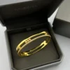 Messika Move Three-Stone Double-Layer Bangle Bracelet