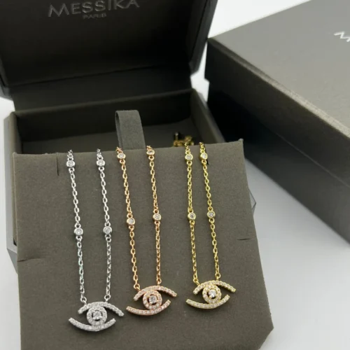 Messika Lucky Eye Pavé Necklace