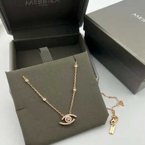 Messika Lucky Eye Pavé Necklace