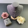 Messika 925 Silver Necklace & Earrings Set