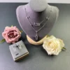 Messika 925 Silver Necklace & Earrings Set