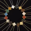 Van Cleef & Arpels Clover Stone-Accented Necklace