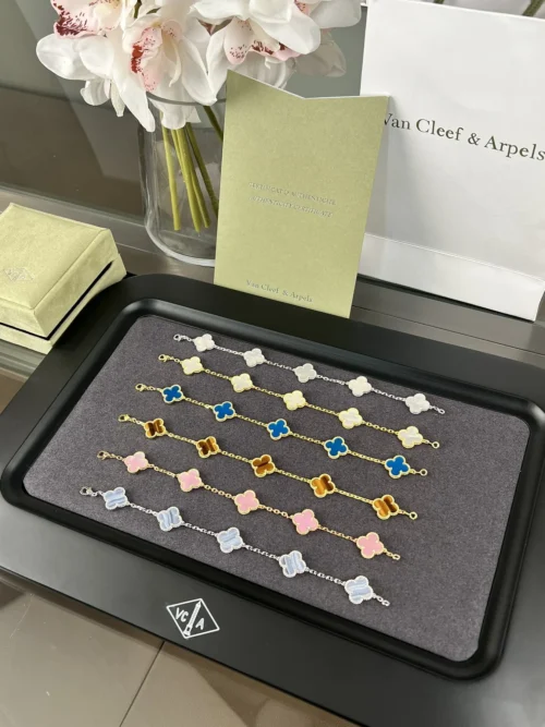 Van Cleef & Arpels Mother-of-Pearl Clover Five-Motif Bracelet