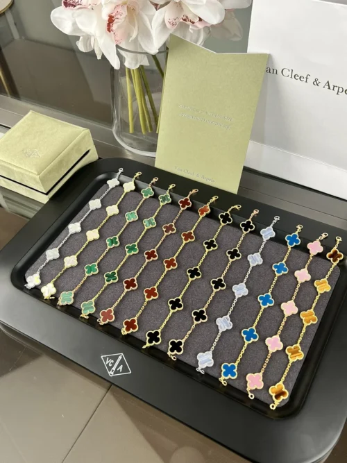Van Cleef & Arpels Mother-of-Pearl Clover Five-Motif Bracelet
