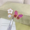Van Cleef & Arpels Pink Stone Three-Piece Ring