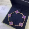 Van Cleef & Arpels Violet Stone Five-Motif Bracelet