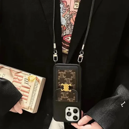 Celine Full-Cover Crossbody Cardholder Phone Case with Detachable Lanyard - Ref. PCCELINE0002
