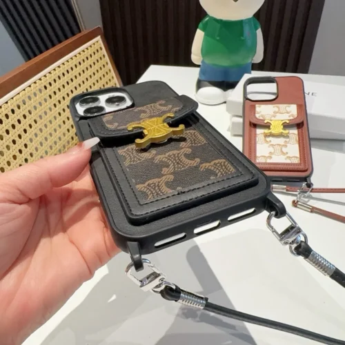 Celine Full-Cover Crossbody Cardholder Phone Case with Detachable Lanyard - Ref. PCCELINE0002