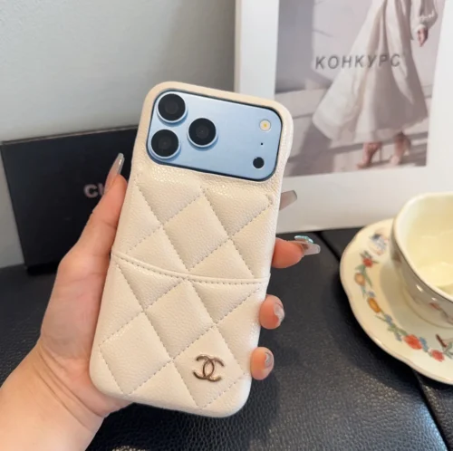 Chanel Caviar-Texture Phone Case with Integrated Cardholder - Ref. PCCHANEL0001