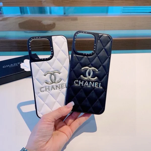 PCCHANEL0018-01 Chanel Embossed Two-Piece Full-Cover Phone Case with Gold-Tone Logo Finish - Ref. PCCHANEL0018