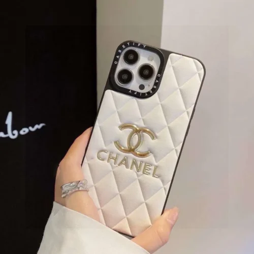 Chanel Embossed Two-Piece Full-Cover Phone Case with Gold-Tone Logo Finish - Ref. PCCHANEL0021