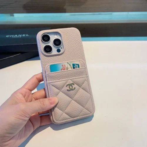 Chanel Pebbled PU-Leather Phone Case with Double-Layer Card Slots - Ref. PCCHANEL0034