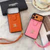 Chanel Cardholder Phone Case with Oversized CC Logo and Wrist Strap - Ref. PCCHANEL0052
