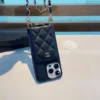 Chanel Crossbody Cardholder Phone Case with Ring Grip and Chain Strap - Ref. PCCHANEL0057