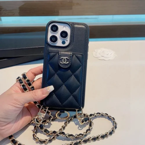 Chanel Crossbody Cardholder Phone Case with Ring Grip and Chain Strap - Ref. PCCHANEL0057