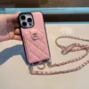 Chanel Crossbody Cardholder Phone Case with Ring Grip and Chain Strap - Ref. PCCHANEL0058