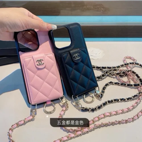 Chanel Crossbody Cardholder Phone Case with Ring Grip and Chain Strap - Ref. PCCHANEL0069