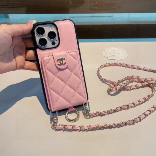 Chanel Crossbody Cardholder Phone Case with Ring Grip and Chain Strap - Ref. PCCHANEL0069