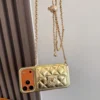 Chanel Caviar-Texture Quilted Flip Cardholder Phone Case with Ball-Adjustable Chain - Ref. PCCHANEL0116