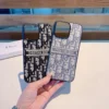 Dior Embroidered Fabric Full-Cover Phone Case for iPhone - Ref. PCDIOR0004