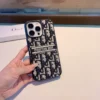Dior Embroidered Fabric Full-Cover Phone Case for iPhone - Ref. PCDIOR0004