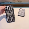 Dior Embroidered Fabric Full-Cover Phone Case for iPhone - Ref. PCDIOR0004
