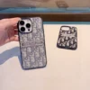 Dior Embroidered Fabric Full-Cover Phone Case for iPhone - Ref. PCDIOR0005