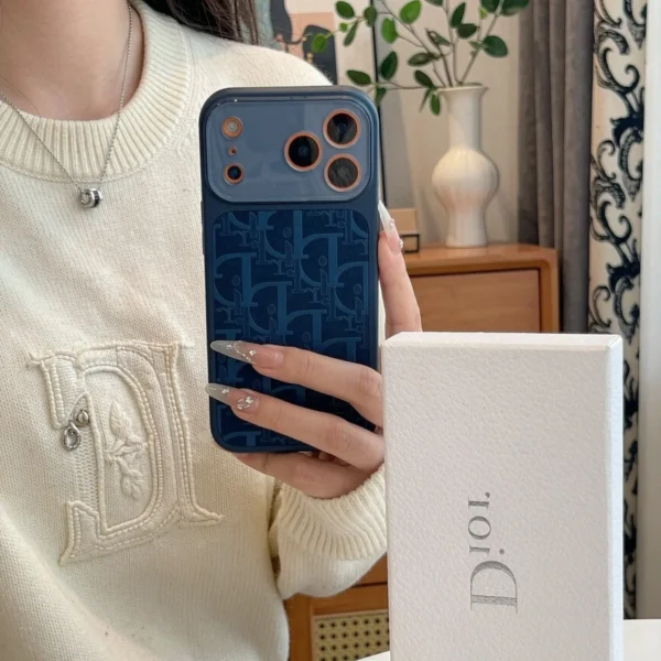 PCDIOR0014-01 Dior Embossed Leather-Look Phone Case for iPhone - Ref. PCDIOR0014