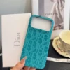 Dior Cosmic Orange Embossed Leather-Look Phone Case for iPhone - Ref. PCDIOR0015