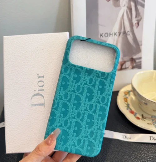 Dior Cosmic Orange Embossed Leather-Look Phone Case for iPhone - Ref. PCDIOR0015